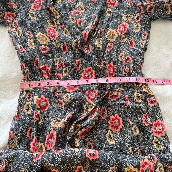 Isabel Marant Étoile Shania Floral-Print Midi Dress in Charcoal - Picture 10 of 11